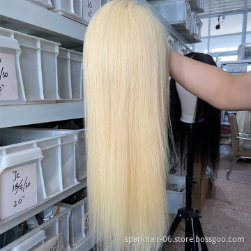 Drop Shipping 13x4 Lace Frontal Wigs for Black Women 32 Inch 613 Blonde Transparent Lace Closure Short Bob Wig Pre-Plucked Wigs
